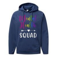 Mental Health Squad Awareness Colorful Performance Fleece Hoodie