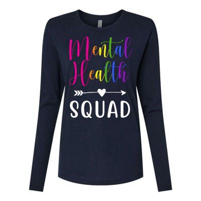 Mental Health Squad Awareness Colorful Womens Cotton Relaxed Long Sleeve T-Shirt