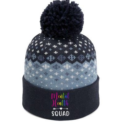 Mental Health Squad Awareness Colorful The Baniff Cuffed Pom Beanie