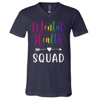 Mental Health Squad Awareness Colorful V-Neck T-Shirt