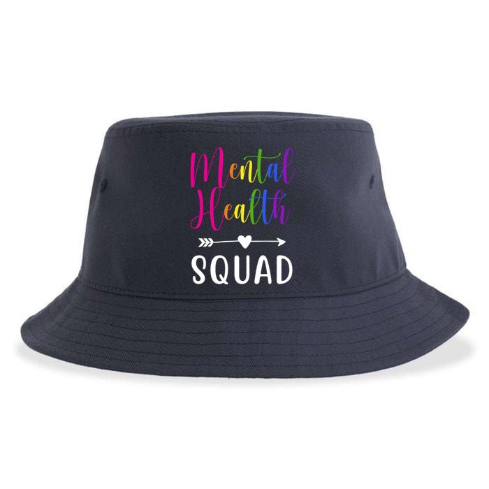 Mental Health Squad Awareness Colorful Sustainable Bucket Hat