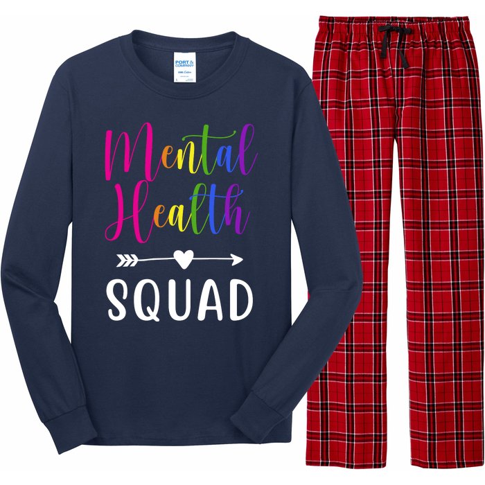 Mental Health Squad Awareness Colorful Long Sleeve Pajama Set