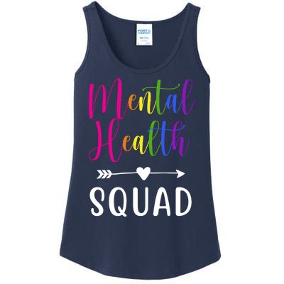 Mental Health Squad Awareness Colorful Ladies Essential Tank