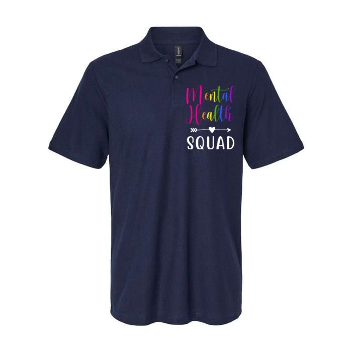 Mental Health Squad Awareness Colorful Softstyle Adult Sport Polo