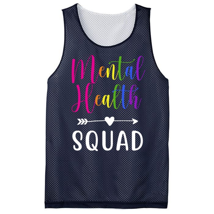 Mental Health Squad Awareness Colorful Mesh Reversible Basketball Jersey Tank