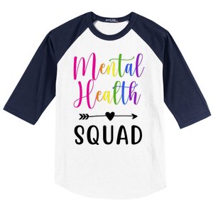 Mental Health Squad Awareness Colorful Baseball Sleeve Shirt