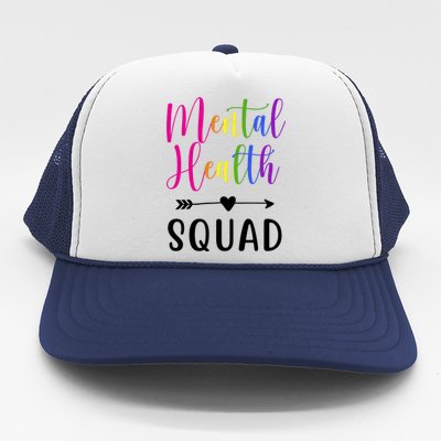 Mental Health Squad Awareness Colorful Trucker Hat