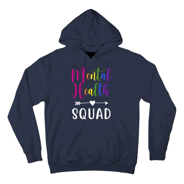 Mental Health Squad Awareness Colorful Tall Hoodie