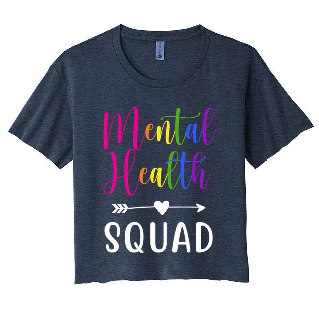 Mental Health Squad Awareness Colorful Crop Top