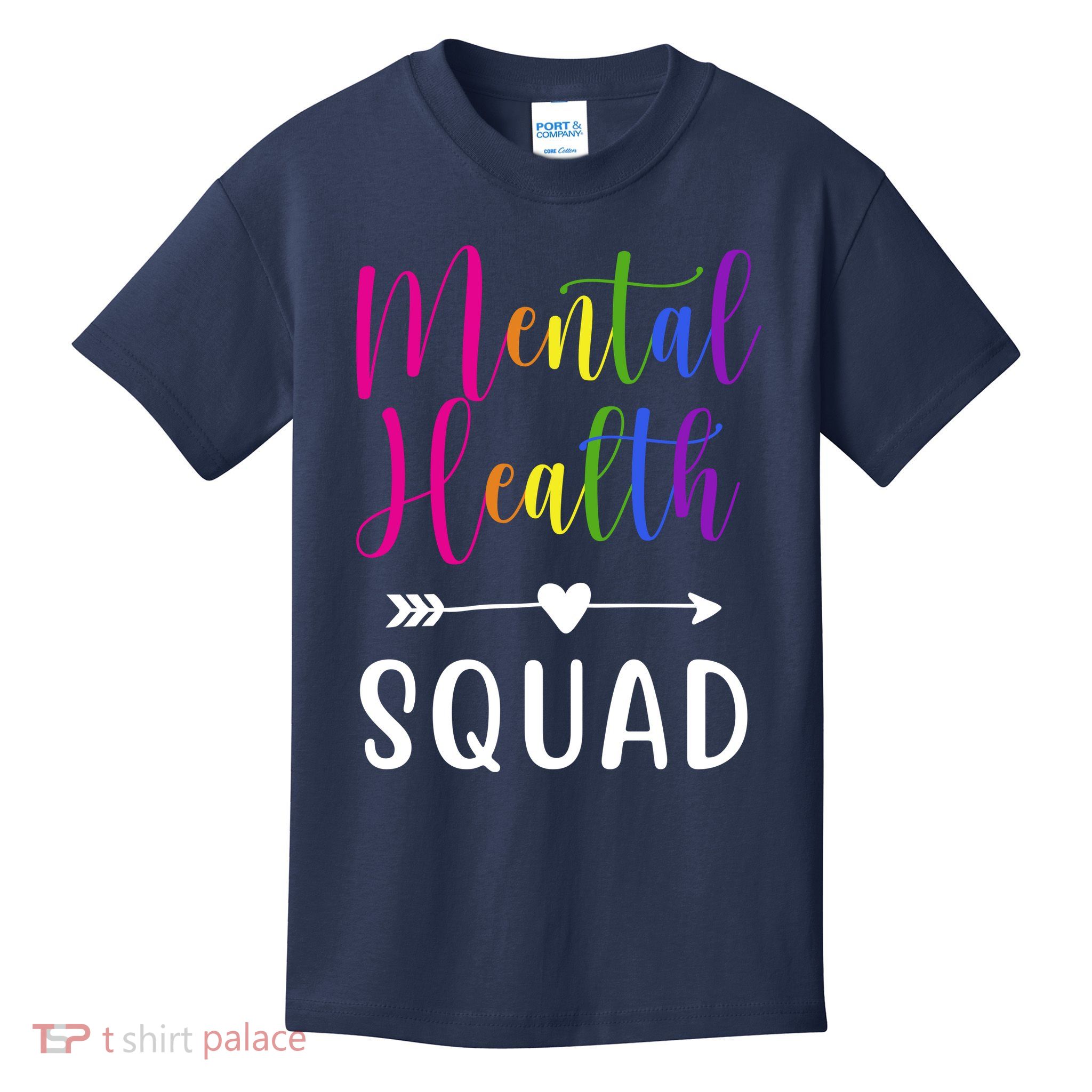 Mental Health Squad Awareness Colorful Kids T-Shirt