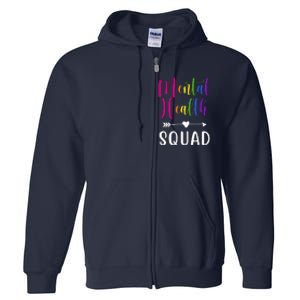 Mental Health Squad Awareness Colorful Full Zip Hoodie