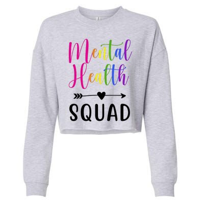 Mental Health Squad Awareness Colorful Cropped Pullover Crew