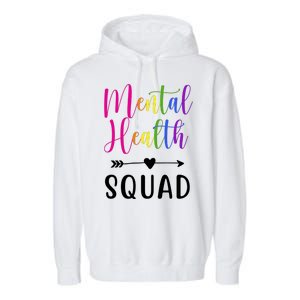 Mental Health Squad Awareness Colorful Garment-Dyed Fleece Hoodie