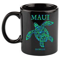 Maui Hawaii Sea Turtle Vacation Souvenir 11oz C Handle Ceramic Mug