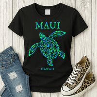 Maui Hawaii Sea Turtle Vacation Souvenir Womens T-Shirt