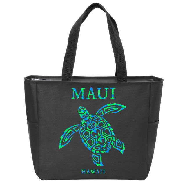 Maui Hawaii Sea Turtle Vacation Souvenir Zip Tote Bag
