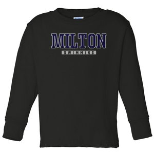 Milton High School Swimming Toddler Long Sleeve Shirt