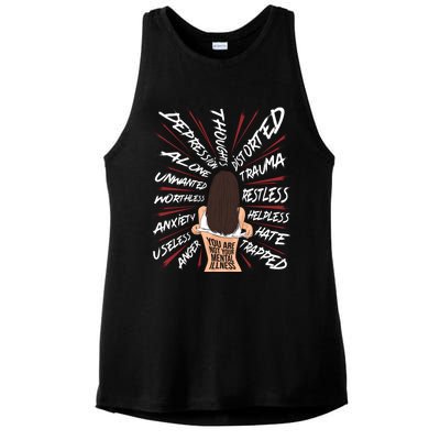 Mental Health Suicide Awareness Depression Uplifting Quotes Gift Ladies PosiCharge Tri-Blend Wicking Tank