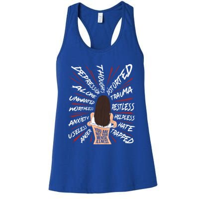 Mental Health Suicide Awareness Depression Uplifting Quotes Gift Women's Racerback Tank