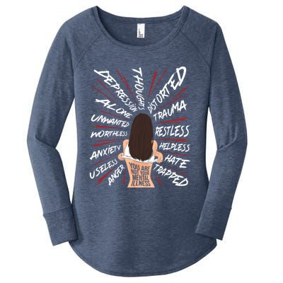 Mental Health Suicide Awareness Depression Uplifting Quotes Gift Women's Perfect Tri Tunic Long Sleeve Shirt