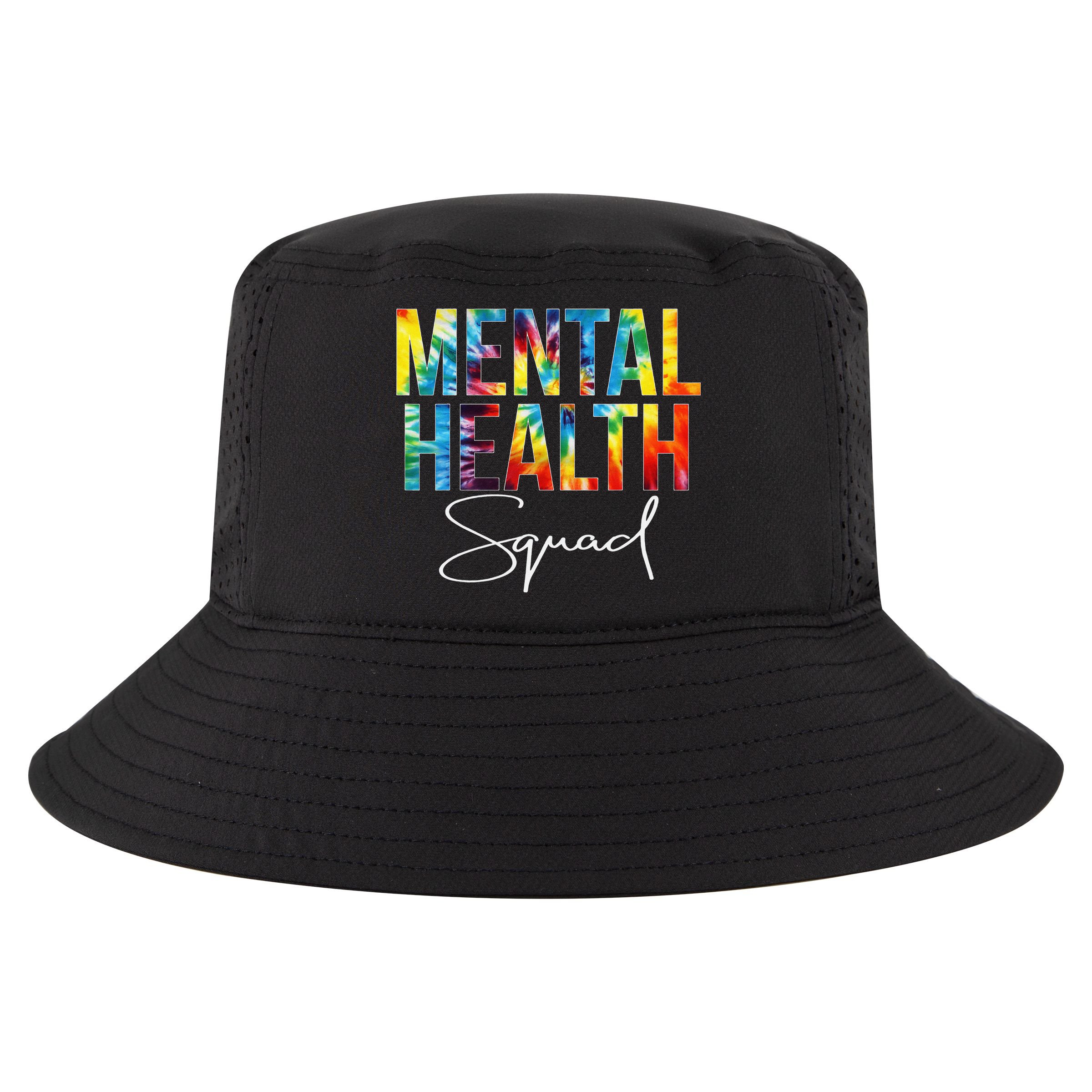 Mental Health Squad Appreciation Day Tie Dye  For Work Cool Comfort Performance Bucket Hat