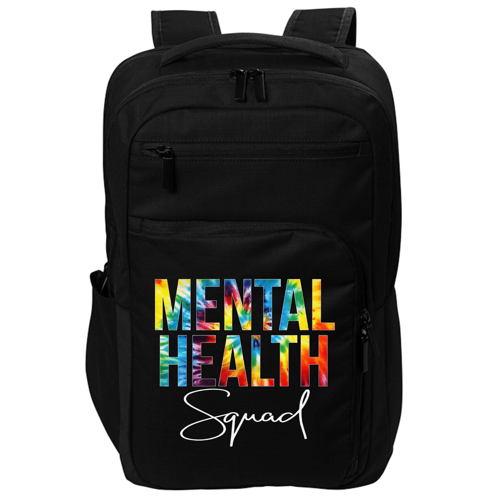Mental Health Squad Appreciation Day Tie Dye  For Work Impact Tech Backpack