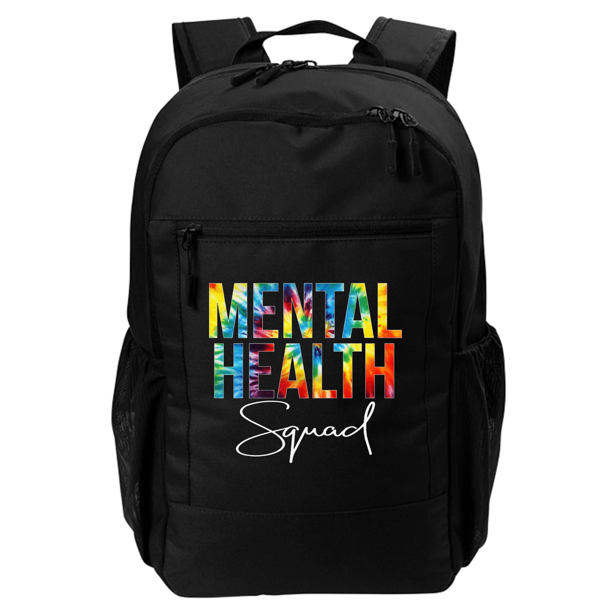 Mental Health Squad Appreciation Day Tie Dye  For Work Backpack