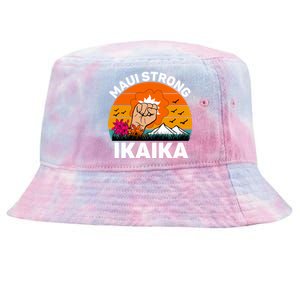 Maui Hawaii Strong Maui Wildfire Lahaina Survivor Tie-Dyed Bucket Hat