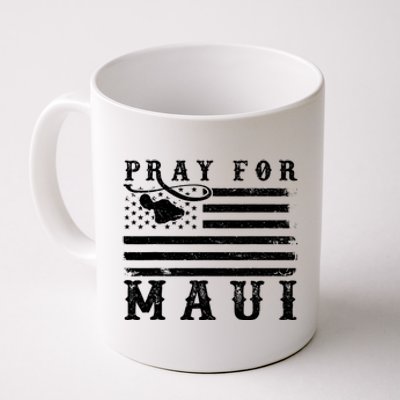 Maui Hawaii Strong American Flag Pray For Maui Gift Coffee Mug