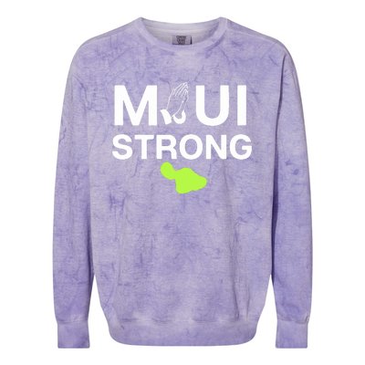 Maui Hawaii Strong Pray For Maui Gift Colorblast Crewneck Sweatshirt