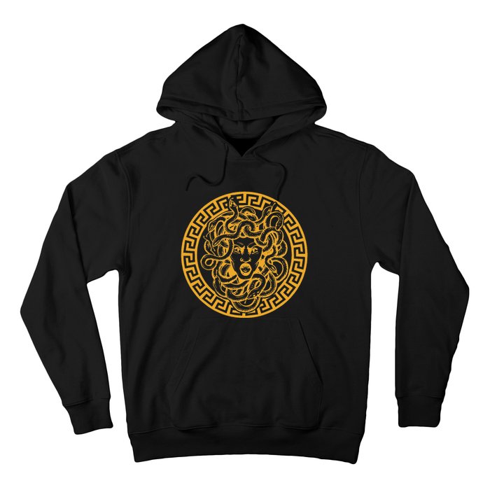 Medusa Head Statue Old Greek Coin Myhtology Hoodie