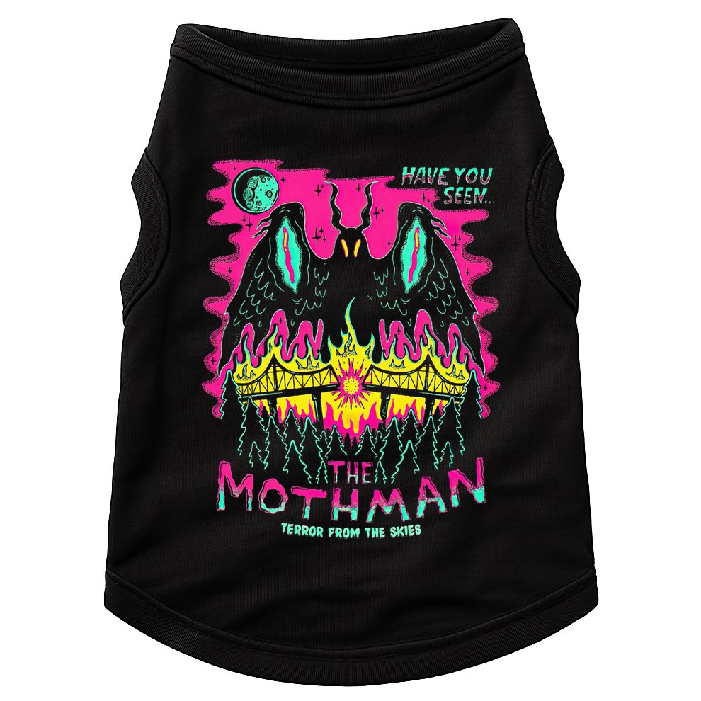 Mothman Halloween Shirts For Witches Wicked Clothes Doggie Tank