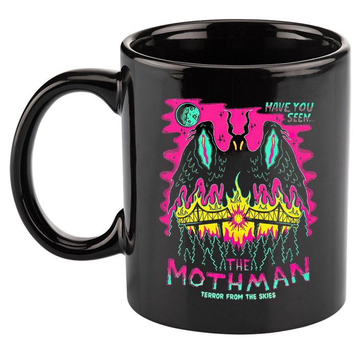 Mothman Halloween Shirts For Witches Wicked Clothes 11oz C Handle Ceramic Mug