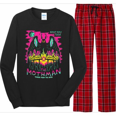 Mothman Halloween Shirts For Witches Wicked Clothes Long Sleeve Pajama Set