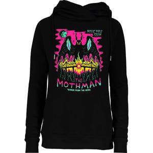 Mothman Halloween Shirts For Witches Wicked Clothes Womens Funnel Neck Pullover Hood