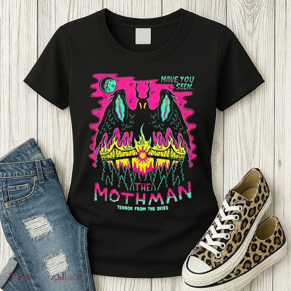 Mothman Halloween Shirts For Witches Wicked Clothes Womens T-Shirt
