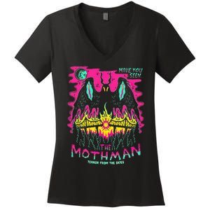 Mothman Halloween Shirts For Witches Wicked Clothes Women's V-Neck T-Shirt