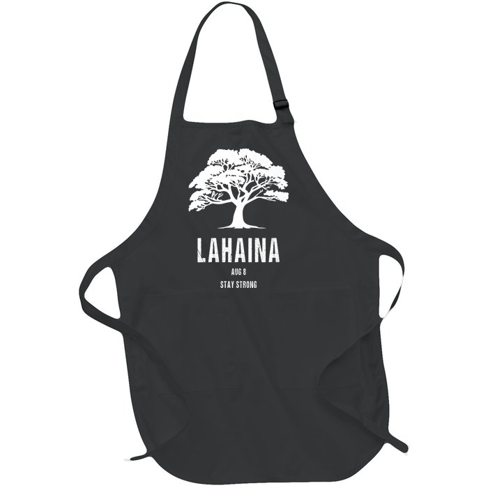 Maui Hawaii Strong Maui Wildfire Lahaina Survivor Full-Length Apron With Pockets