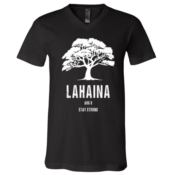 Maui Hawaii Strong Maui Wildfire Lahaina Survivor V-Neck T-Shirt