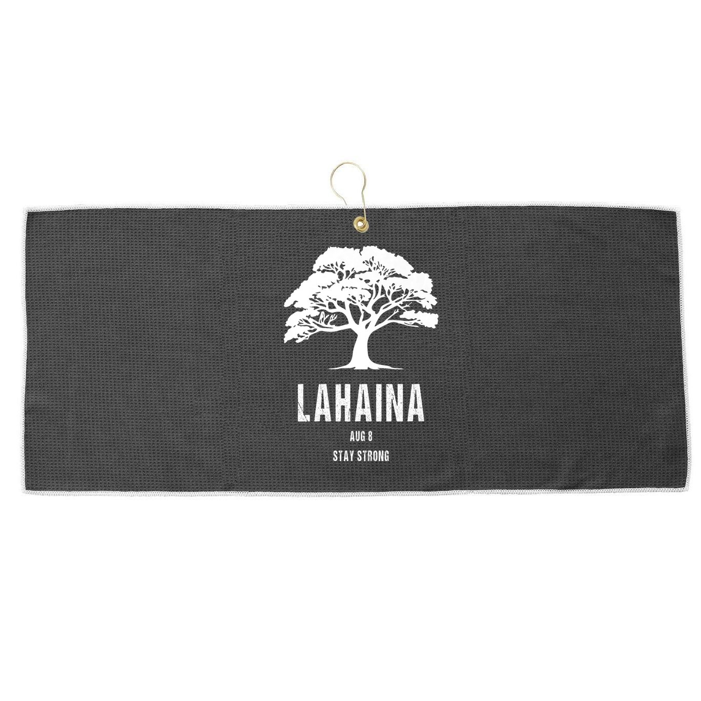 Maui Hawaii Strong Maui Wildfire Lahaina Survivor Large Microfiber Waffle Golf Towel