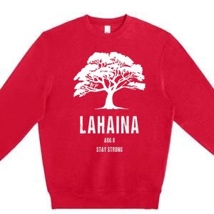 Maui Hawaii Strong Maui Wildfire Lahaina Survivor Premium Crewneck Sweatshirt