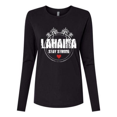 Maui Hawaii Strong Maui Lahaina Womens Cotton Relaxed Long Sleeve T-Shirt