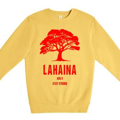 Maui Hawaii Strong Maui Wildfire Lahaina Survivor Premium Crewneck Sweatshirt