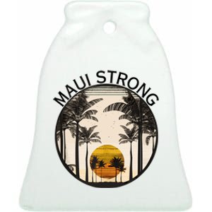 Maui Hawaii Strong Pray For Maui Pray For Lahaina Hawaii Ceramic Bell Ornament