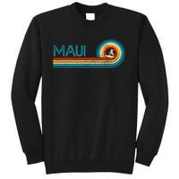 Maui Hawaii Surf Vintage Beach Surfer Surfing Gift Sweatshirt