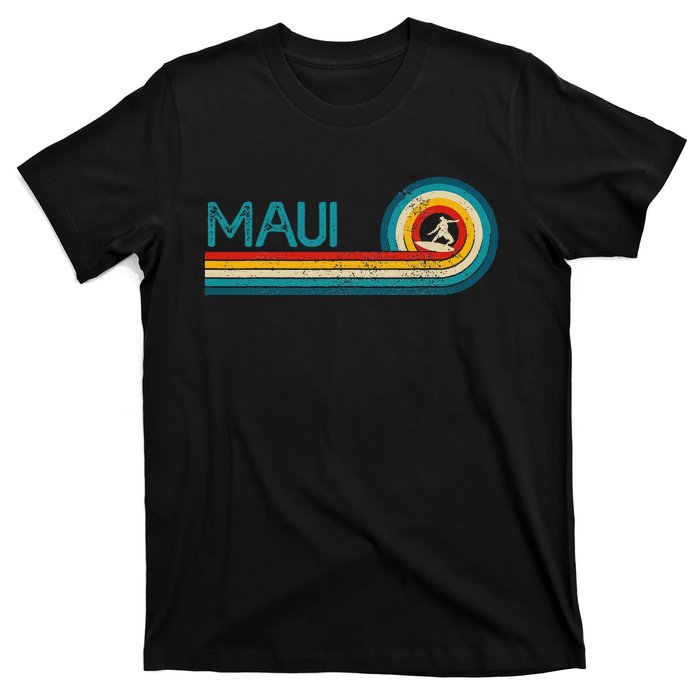 Maui Hawaii Surf Vintage Beach Surfer Surfing Gift T-Shirt