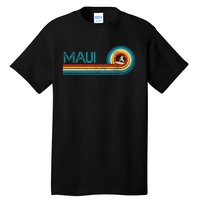 Maui Hawaii Surf Vintage Beach Surfer Surfing Gift Tall T-Shirt