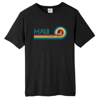 Maui Hawaii Surf Vintage Beach Surfer Surfing Gift Tall Fusion ChromaSoft Performance T-Shirt