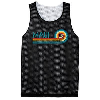 Maui Hawaii Surf Vintage Beach Surfer Surfing Gift Mesh Reversible Basketball Jersey Tank