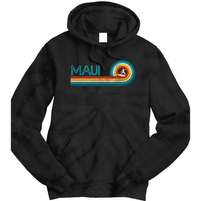 Maui Hawaii Surf Vintage Beach Surfer Surfing Gift Tie Dye Hoodie